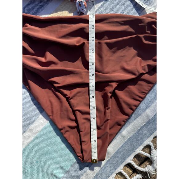 NWT, Zaful, High Waist Bikini Set, Floral Tie-Front Top, Size M - Picture 6 of 9